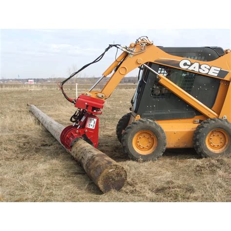 skid steer attachment for setting post for barn|digging pole setter.